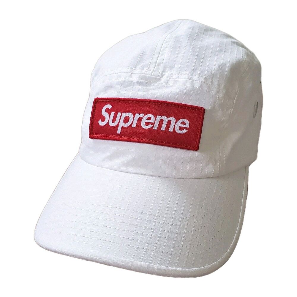 2023 Supreme Ventile Camp Cap Adult White Strapback Hat 100% Cotton